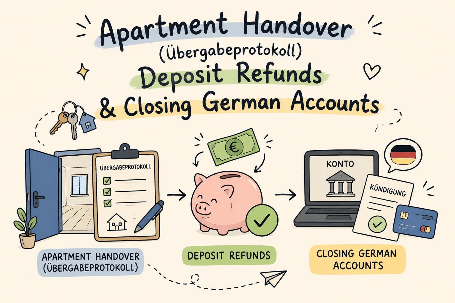 Apartment Handover (Übergabeprotokoll), Deposit Refunds & Closing German Accounts